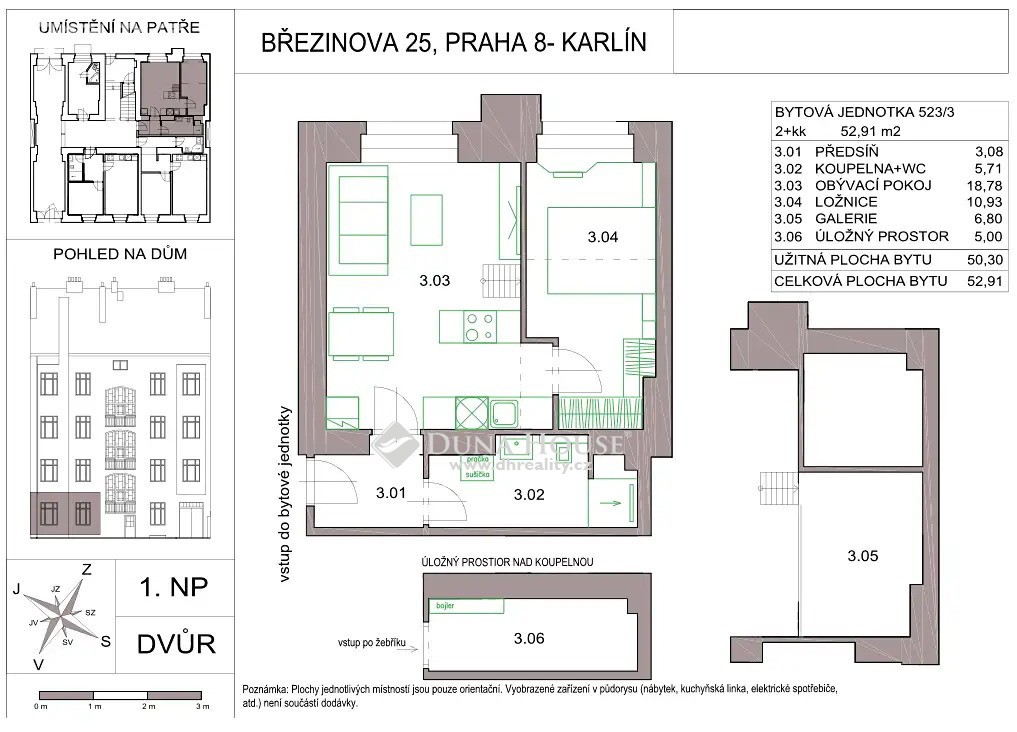 For sale flat, Březinova, Praha 8 Karlín