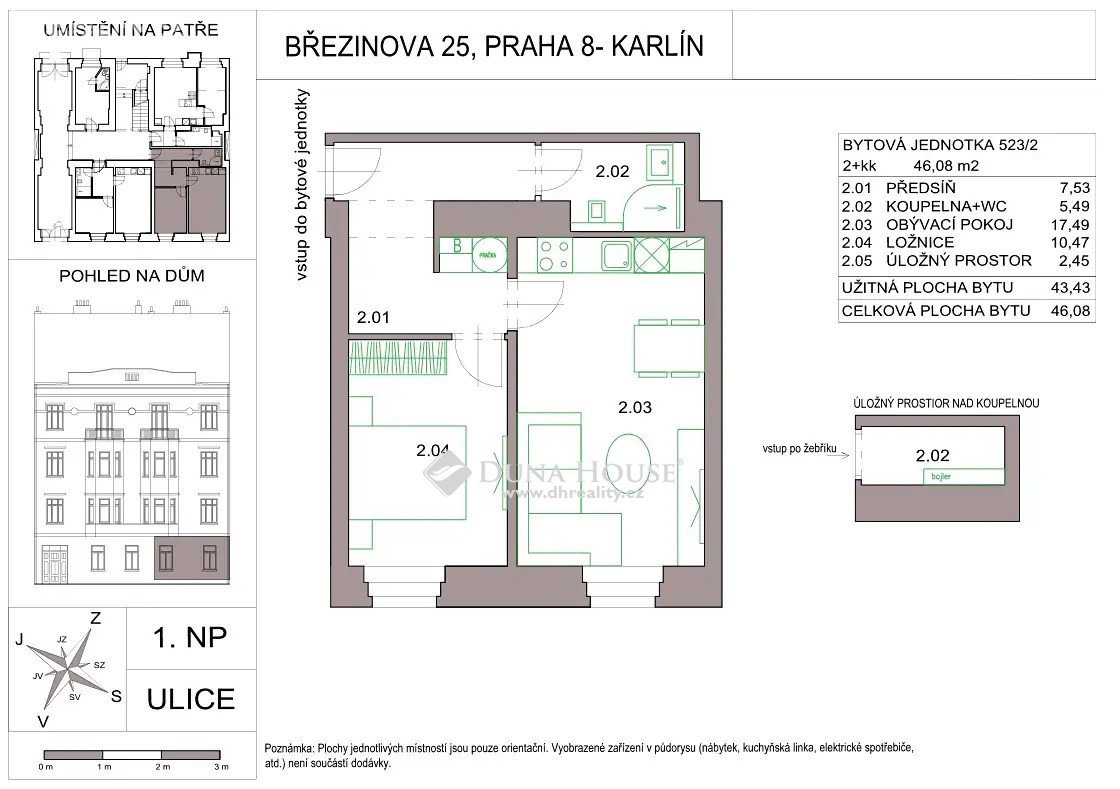 Prodej bytu, Březinova, Praha 8 Karlín