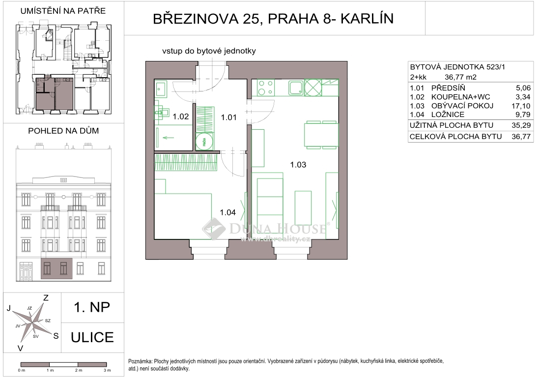 For sale flat, Březinova, Praha 8 Karlín