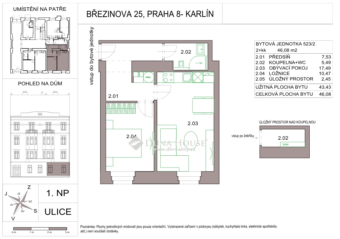 Prodej bytu, Březinova, Praha 8 Karlín